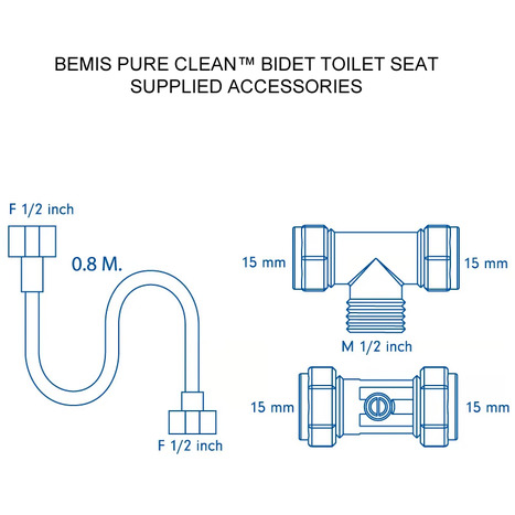 BEMIS PURE CLEAN Non electric bidet toilet seat