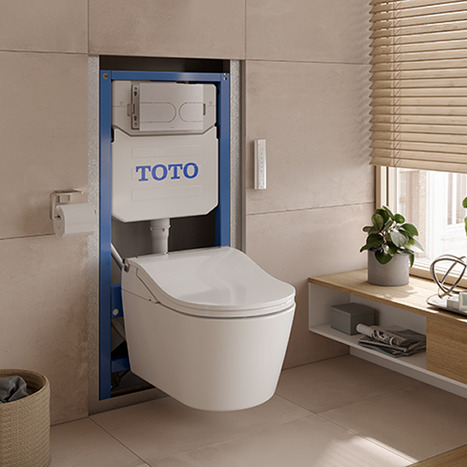 TOTO Washlet Frame System with Automatic Flush