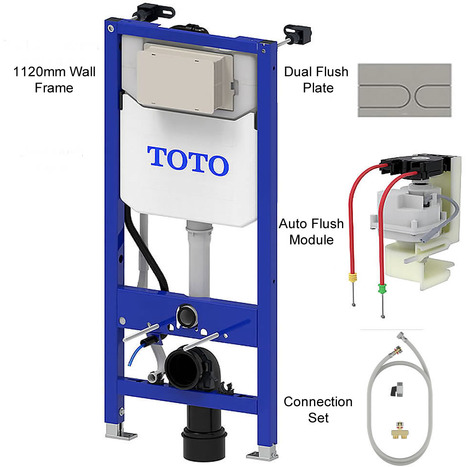 TOTO Washlet Frame System with Automatic Flush Bundle