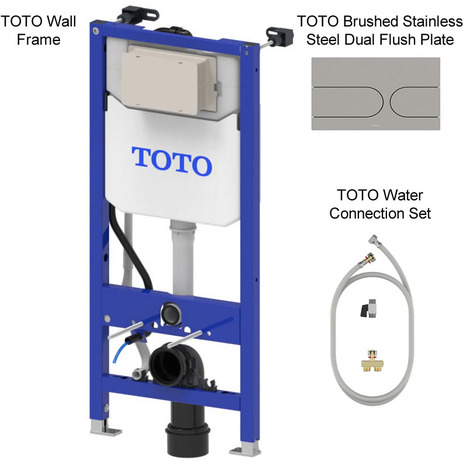 TOTO Washlet Frame System with Dual Flush: Complete Package