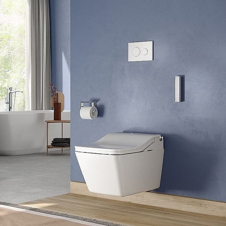 TOTO WASHLET SW Auto Flush Rimless Wall-Hung Shower Toilet Bundle