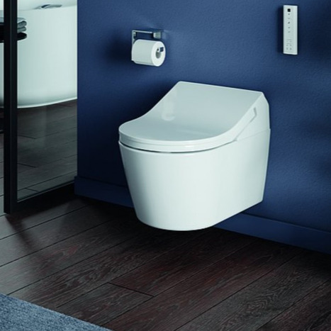 Complete set: TOTO RX EWATER+ Washlet + TOTO wall frame + Dual Flush Plate + Connection Kit.