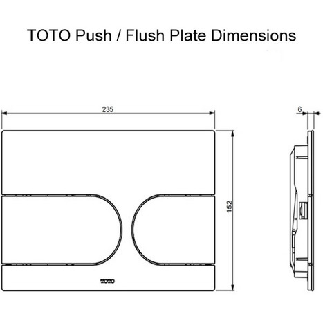 Complete set: TOTO RX EWATER+ Washlet + TOTO wall frame + Dual Flush Plate + Connection Kit.