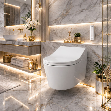 Complete set: TOTO RX EWATER+ Washlet + TOTO wall frame + Dual Flush Plate + Connection Kit.