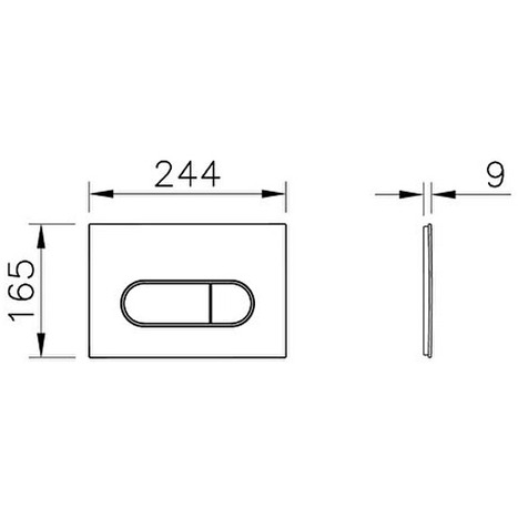 Vitra V12 Concealed Cistern WC Frame with matt black flush plate