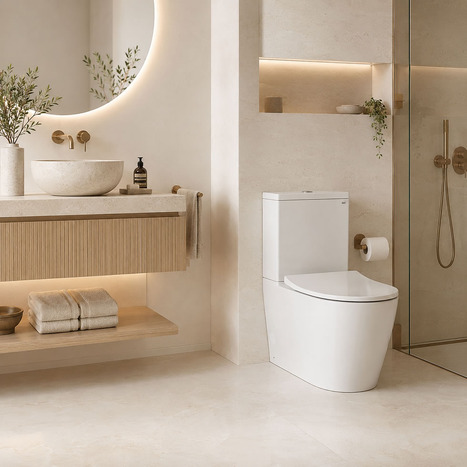 TOTO RP Rimless Close Coupled WC with Soft-Close Seat and FlexCover – WASHLET Ready