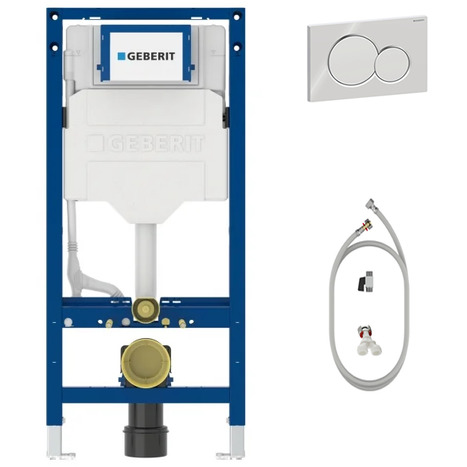Geberit Sigma WC Toilet Frame 1120mm + Dual Flush Plate+ Connection set Bundle