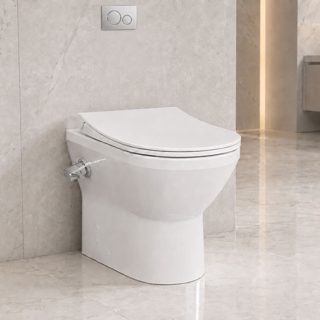 VitrA Aquacare Integra Rimless Floor Standing Back to Wall Smart Bidet Shower Toilet