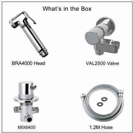 KIT7000: Thermostatically controlled bidet shower with auto water shut off