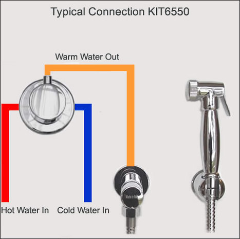 KIT6550: Thermostatically controlled bidet shower with timed water shut off