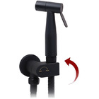 High Pressure Bidet Shower in Matt Black finish with Auto Prompt Shut Off Valve
