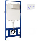 White Contactless Flush Wall Frame For Wall Hung Toilets