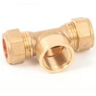 TEE0580: 15mm compression Tee with Female iron