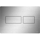 TECE: Solid dual toilet flush plate in brushed stainless steel (anti-fingerprint)