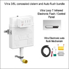 Vitra 3 - 6 L Concealed Cistern and auto flush bundle