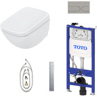Complete set: Toto Neorest WX1 Washlet + Toto wall frame with Automatic Flush + Flush Plate and connection kit