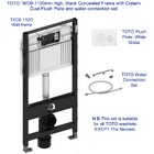 TOTO: WOB Black Concealed Frame with Cistern, Flush plate and coonection set