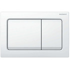 Geberit Alpha 01 Square Dual Flush Plate - White - 115.055.11.1