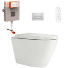 Complete bundle set: Aqua-Sigma floor standing bidet toilet with concealed cistern: AS-1400F-BUN