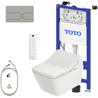 Complete set: Toto SX Washlet + Toto wall frame with Automatic Flush + Flush Plate and connection kit