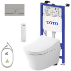 Complete set: Toto RG Washlet + Toto wall frame + Dual Flush Plate and connection kit