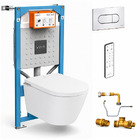 VitrA V-care 3 Prime Wall Hung Smart Shower Toilet: Complete Installation Package