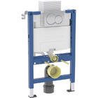 Geberit Alpha 82cm Frame & Cistern; plus Chrome Round Flush Plate 458.035.21.2
