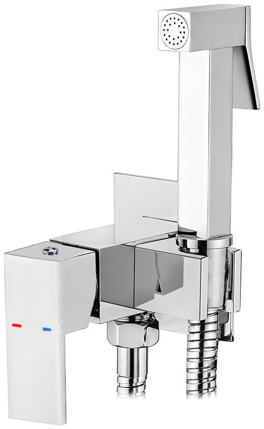 KIT6248 Square Style Hot and Cold Monobloc Bidet Shower Kit