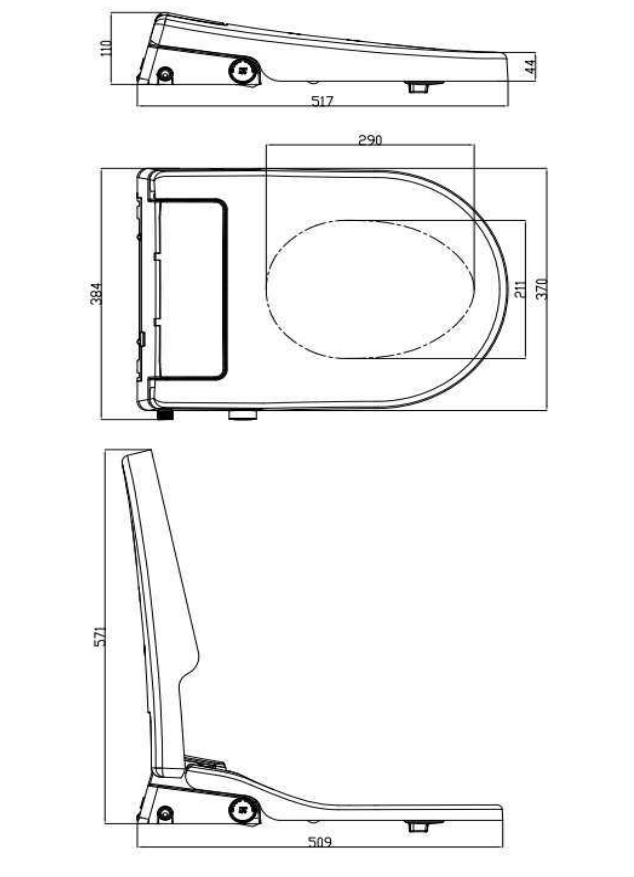 UB6500SE Remote Controlled Japanese Style BidetToilet Seat