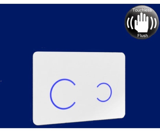 White Contactless Flush Plate